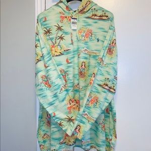 Polo Ralph Lauren Bear Hawaiian Hula girl hoodie Men’s 4xlt